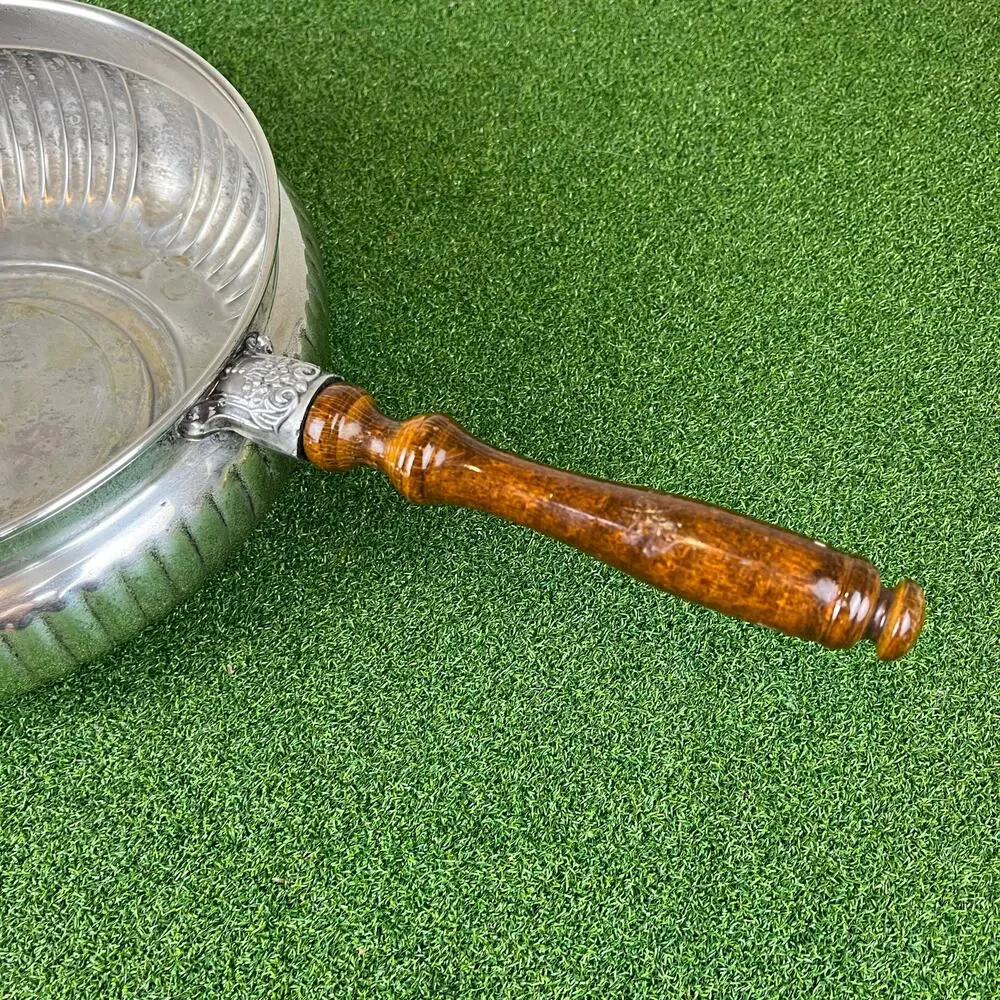 Vintage Sheridan Taunton Silverplate Chafing Serving Dish Wood Handle 22